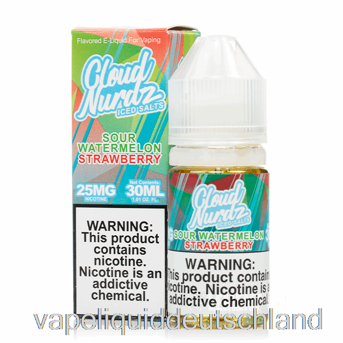Eis Saure Wassermelone Erdbeere – Cloud Nurdz Salze – 30 Ml 50 Mg Vape Deutschland